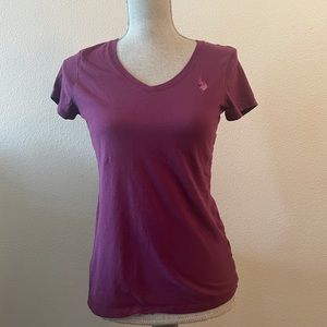 U.S. POLO ASSN. purple t shirt